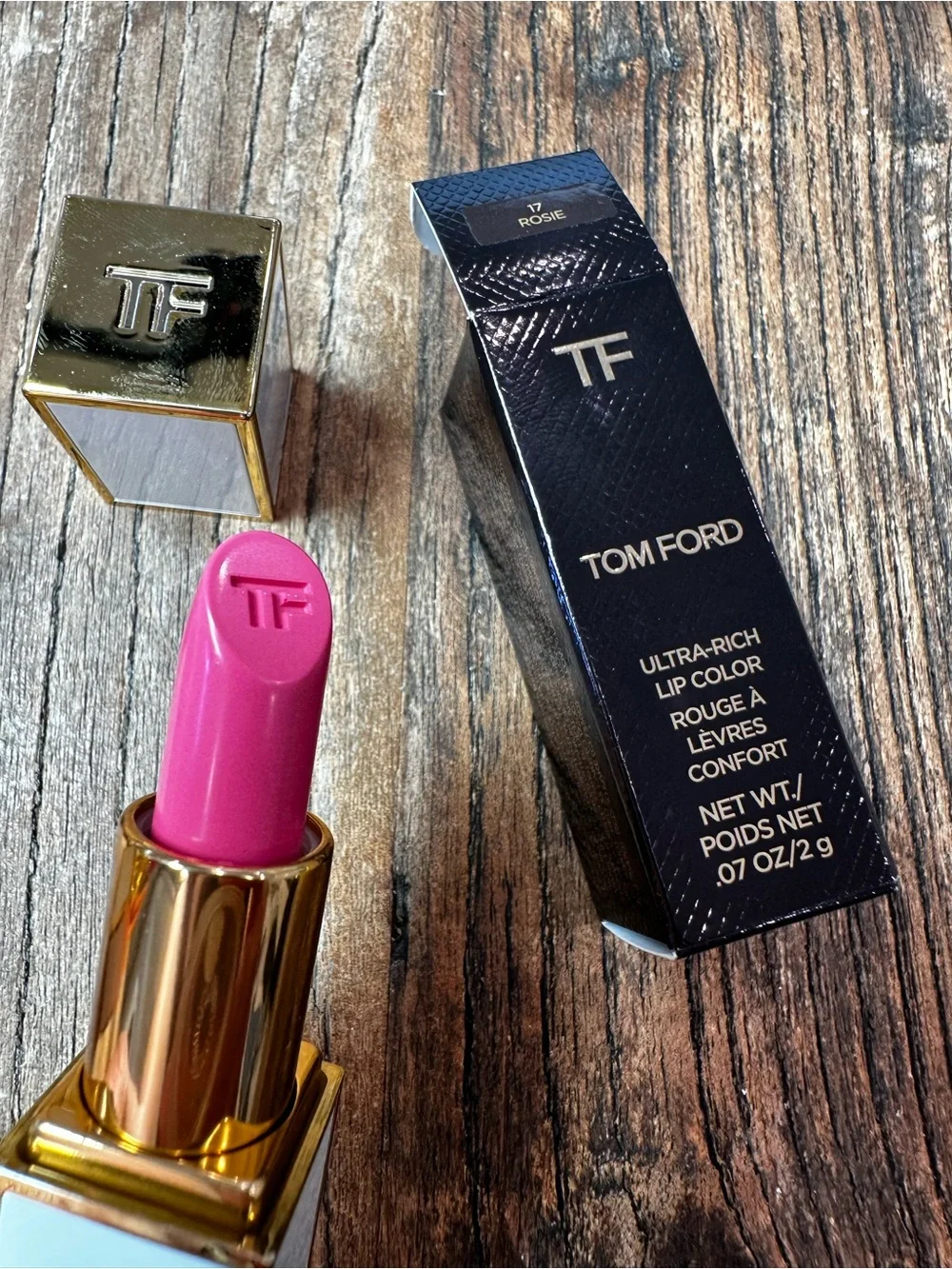Tom Ford Lipstick Duo in White and Black Packaging 2 shade of pink